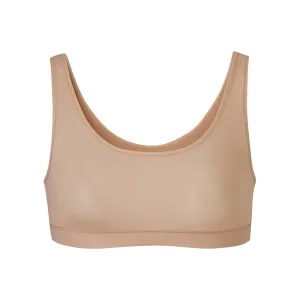 JELLY SHEER SCOOP NECK BRALETTE | CLAY