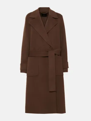 Arline wool and cashmere wrap coat