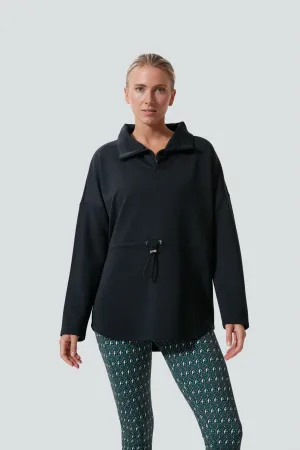 Black Cinched Natalie Quarter Zip