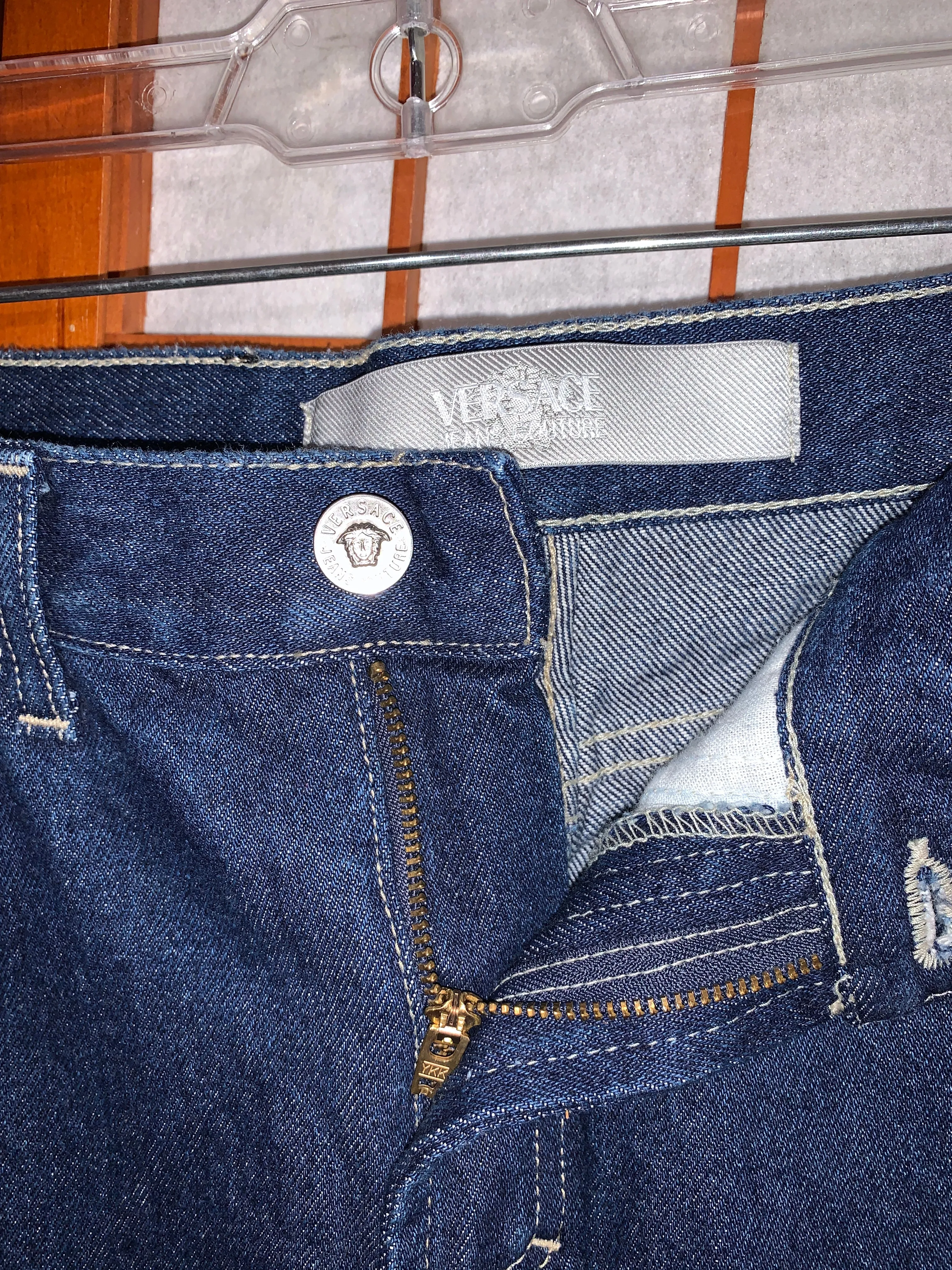 Blue Medusa Head Jeans