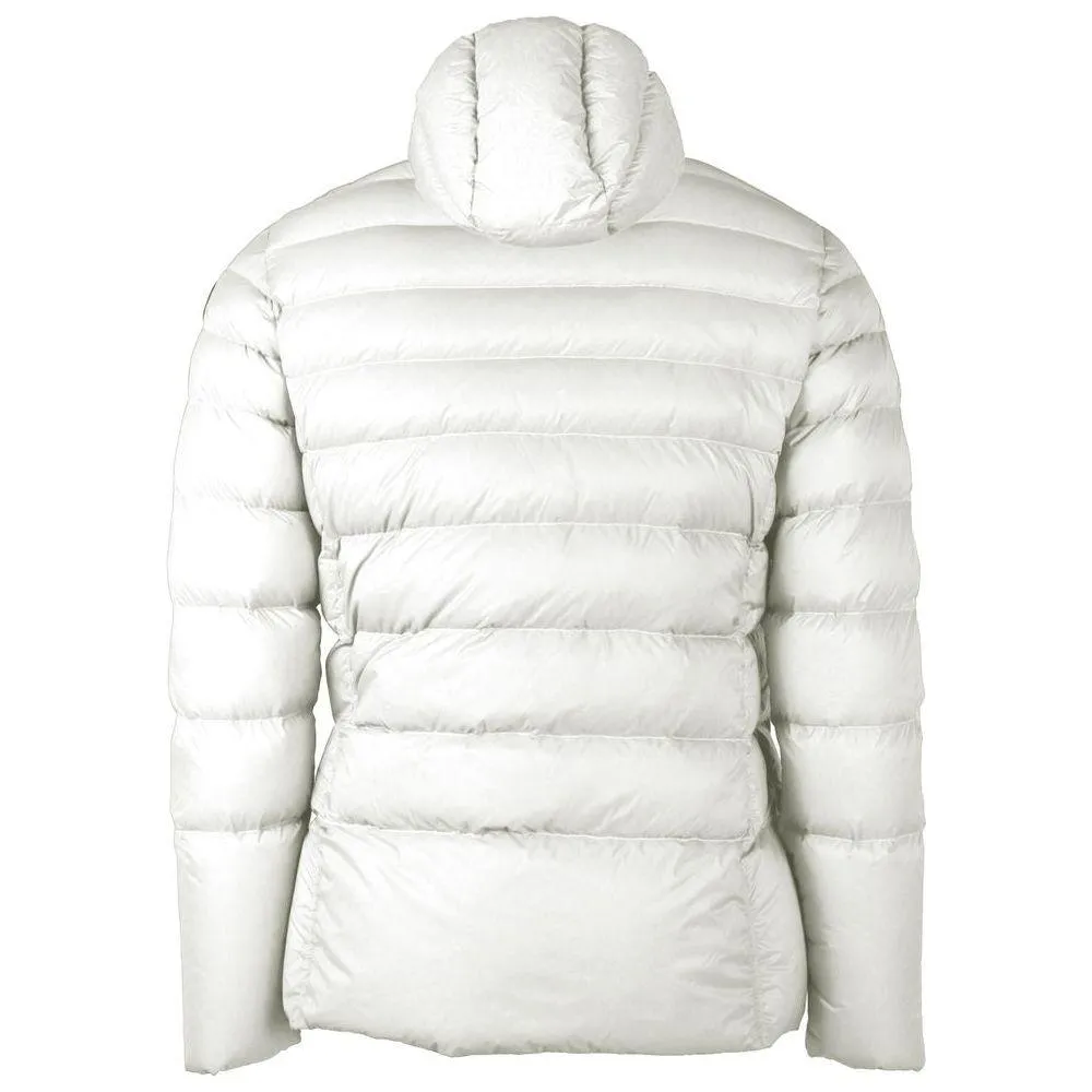 Centogrammi Reversible White Nylon Hooded Jacket