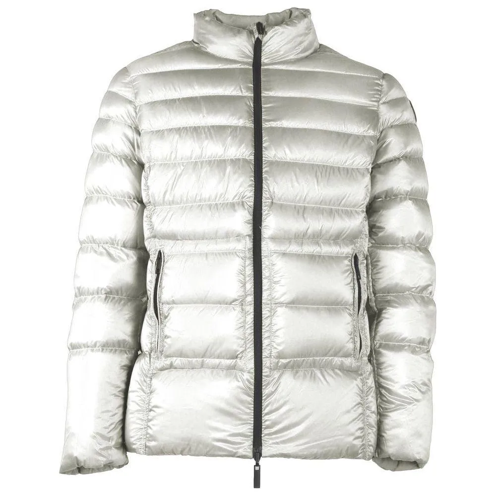 Centogrammi Reversible White Nylon Hooded Jacket