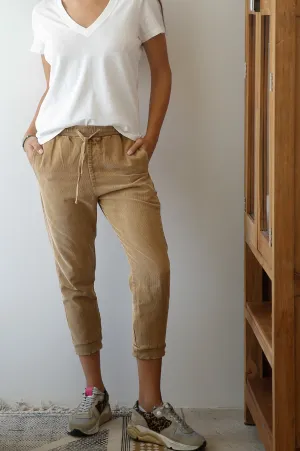 Coco Elastic Ribbed Corduroy Pants