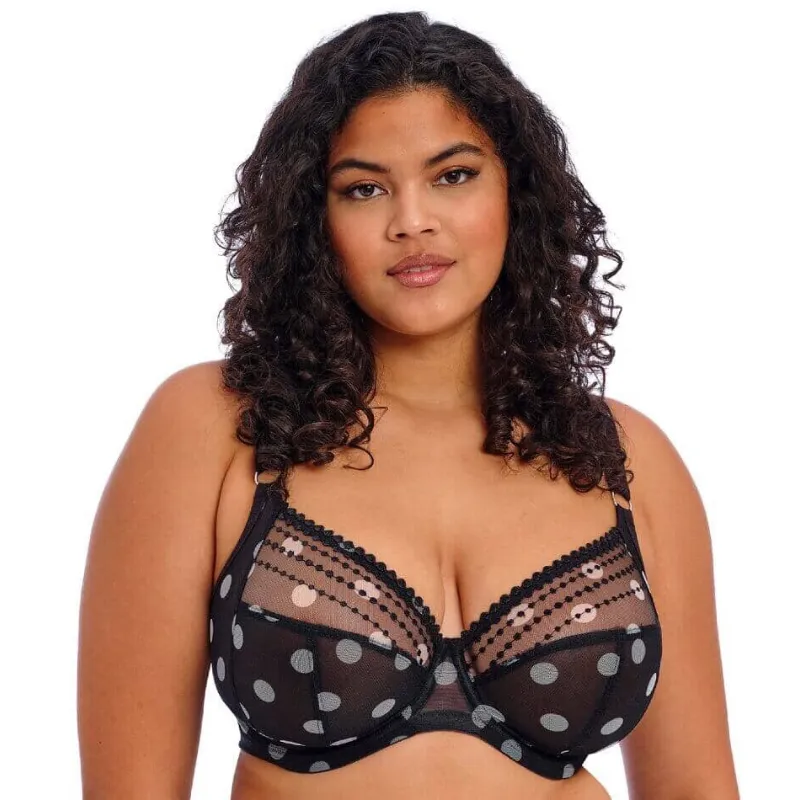 Elomi Matilda Plunge Bra Black Dot