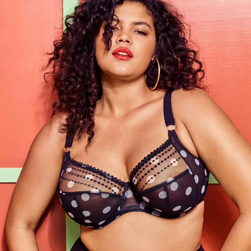 Elomi Matilda Plunge Bra Black Dot