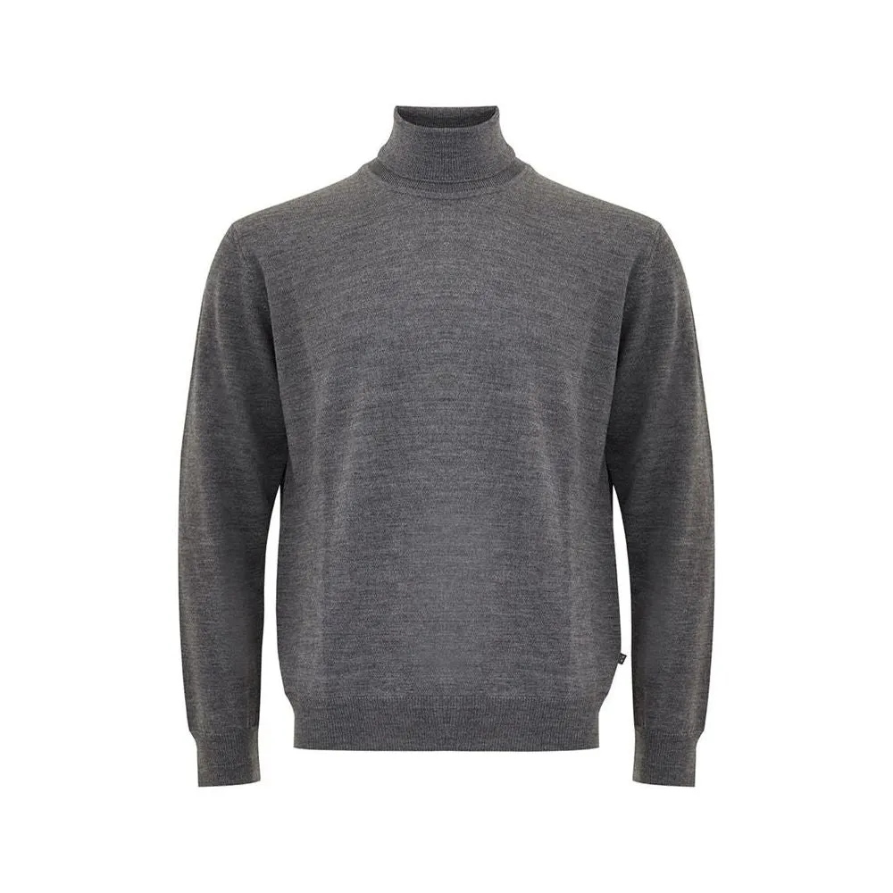 FERRANTE Elegant Gray Wool Sweater for Men