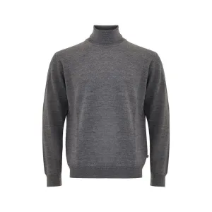 FERRANTE Elegant Gray Wool Sweater for Men