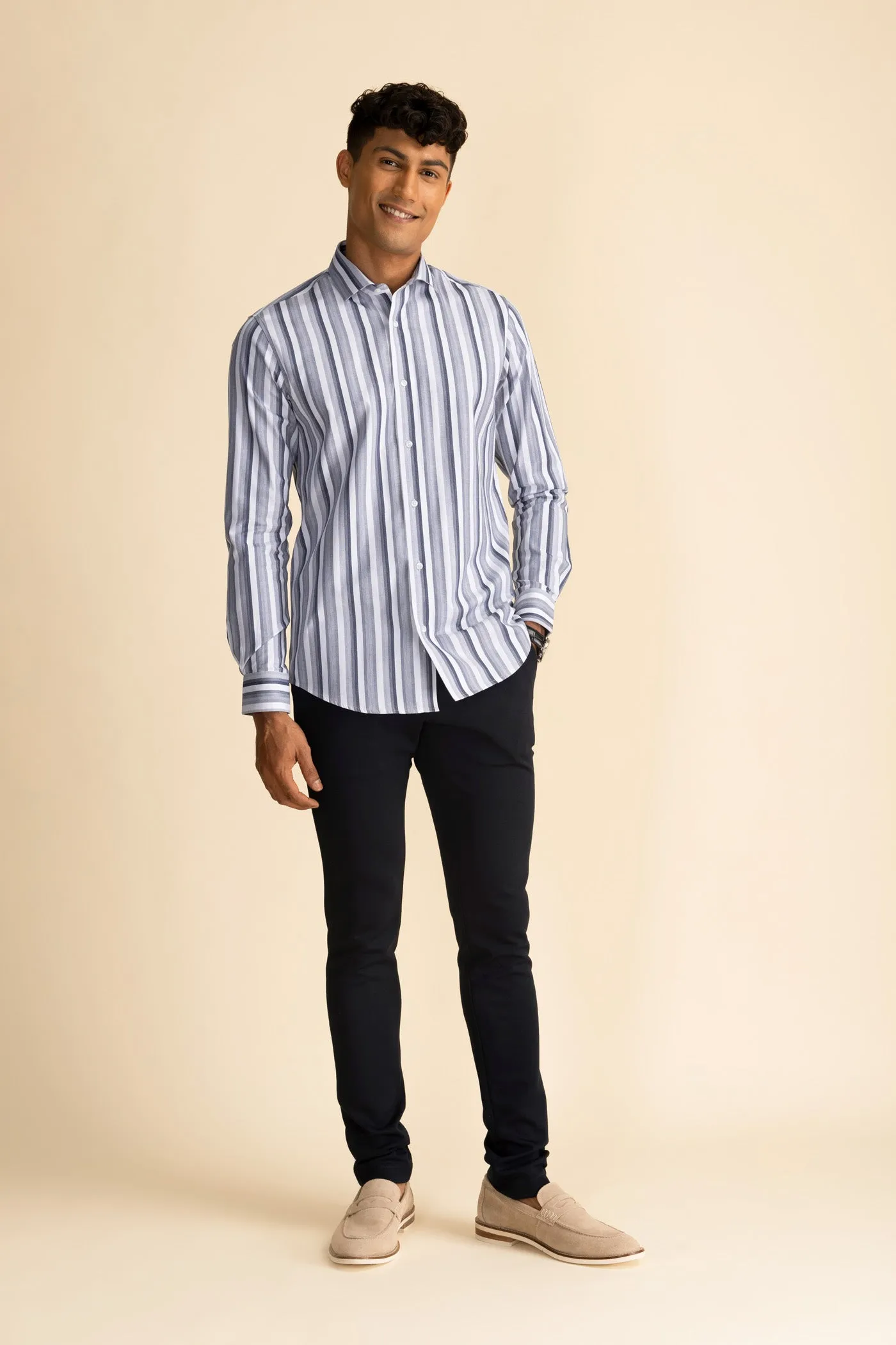 Galaxy Stripe Navy Shirt EOSS