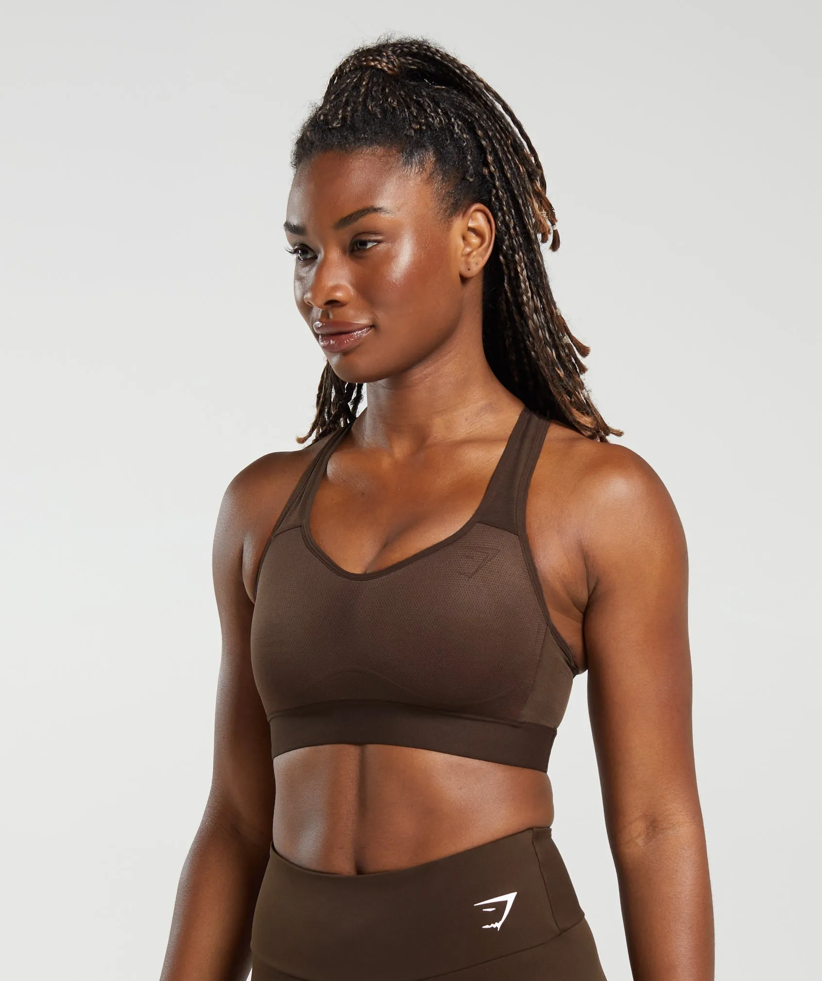 Gymshark Lightweight High Support Sports Bra - Shadow Brown