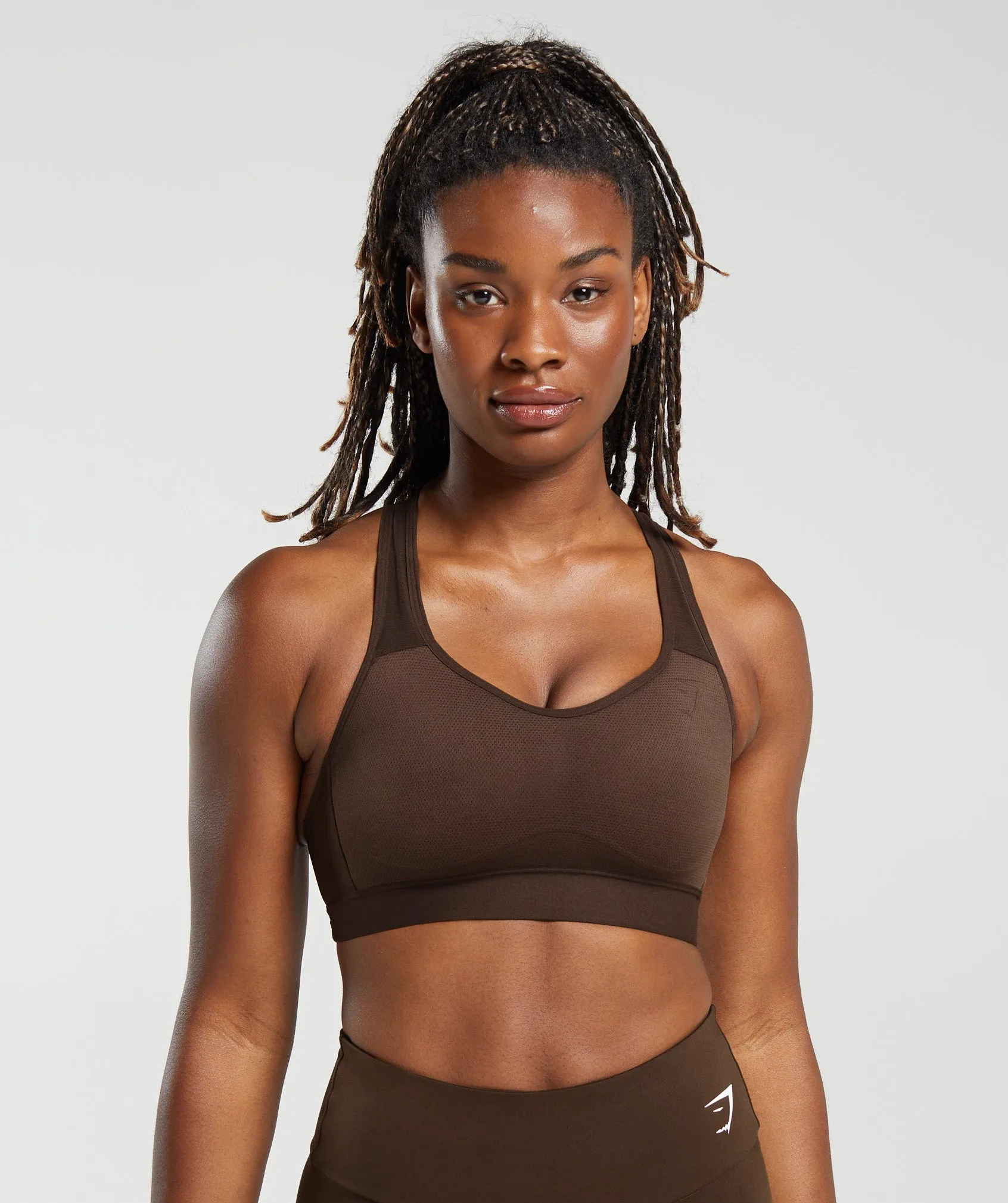 Gymshark Lightweight High Support Sports Bra - Shadow Brown