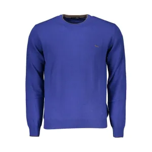 Harmont & Blaine Elegant Blue Crew Neck Cashmere Blend Sweater