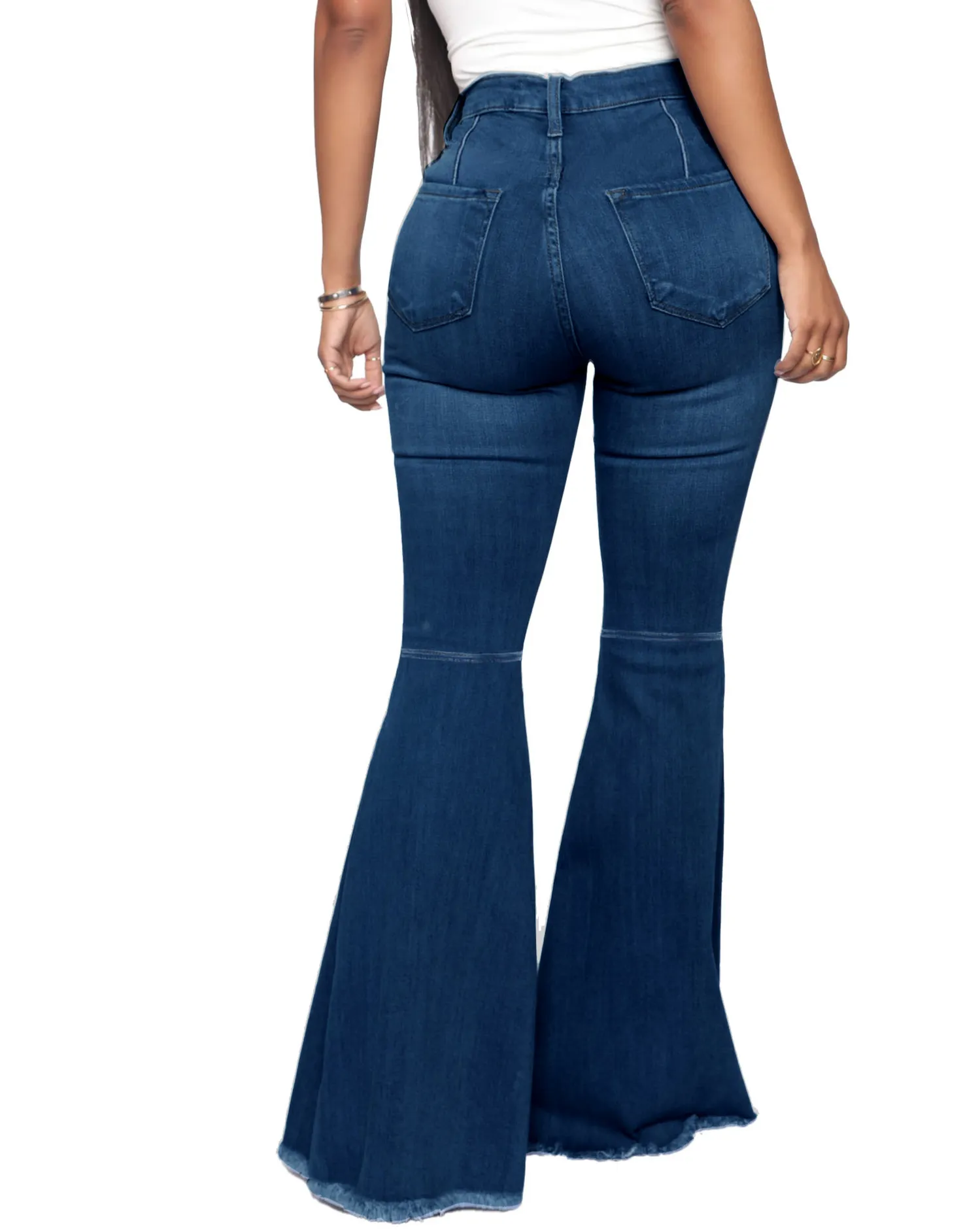 High-Waisted Slim Versatile Fit Stretch Flare Jeans