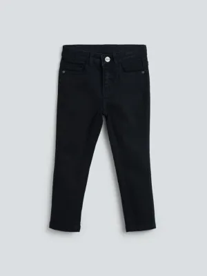 HOP Kids Black Slim - Fit Mid- Rise Jeans