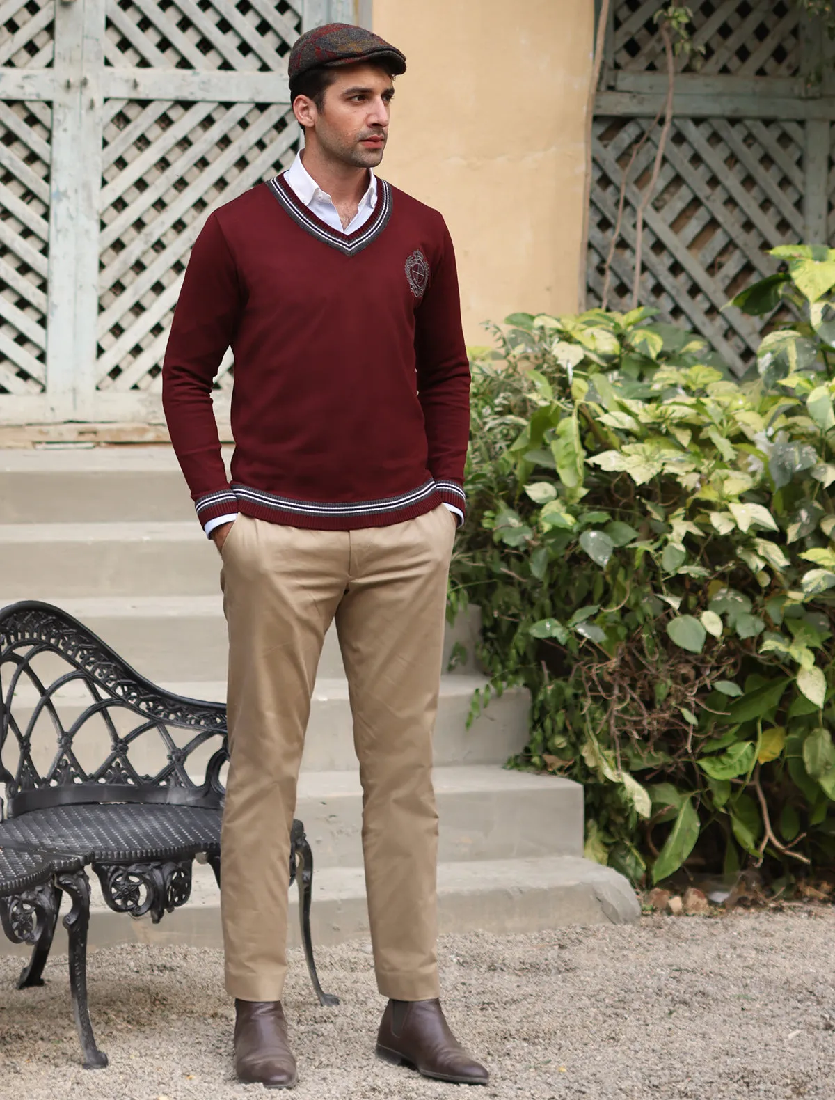 MAROON FULL SLEEVE SWEATER