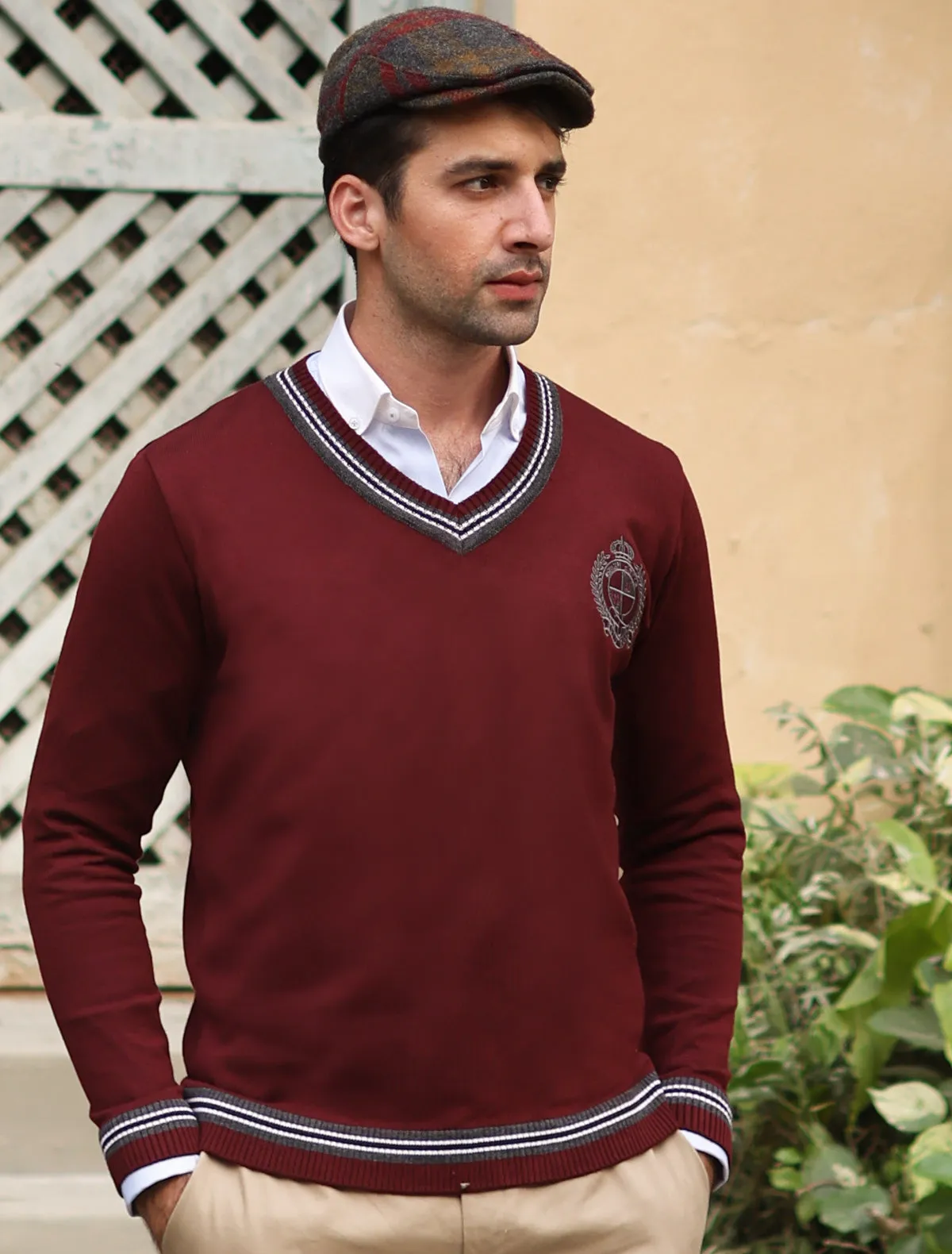 MAROON FULL SLEEVE SWEATER