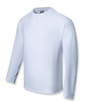 Mens Sun Smart Long Sleeve Crew Shirt - White