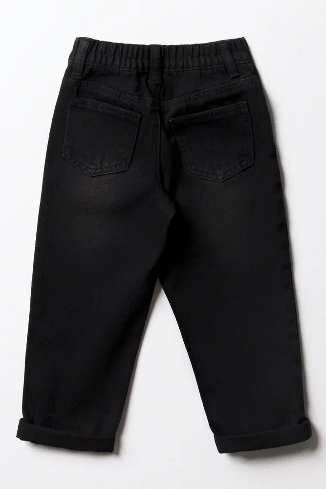 Mini Mom Denim Jeans Black