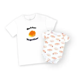 Mommy & Me Set Organic Cotton T-Shirt   Onesie - Bakery Buns