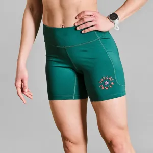 Saysky | Flower Combat  Short Tights 7'' | Dames | Green