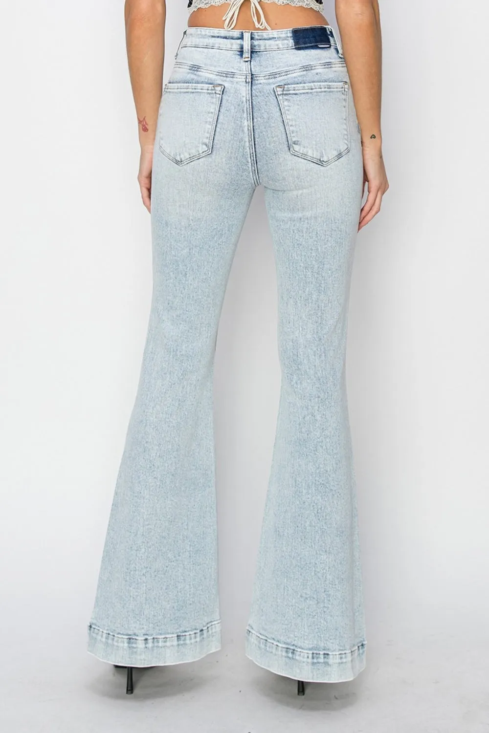 Vera High Rise Front Patch Pocket Flare Jeans