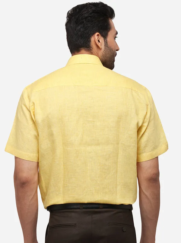 Yellow Solid Smart Fit Formal Shirt | JadeBlue